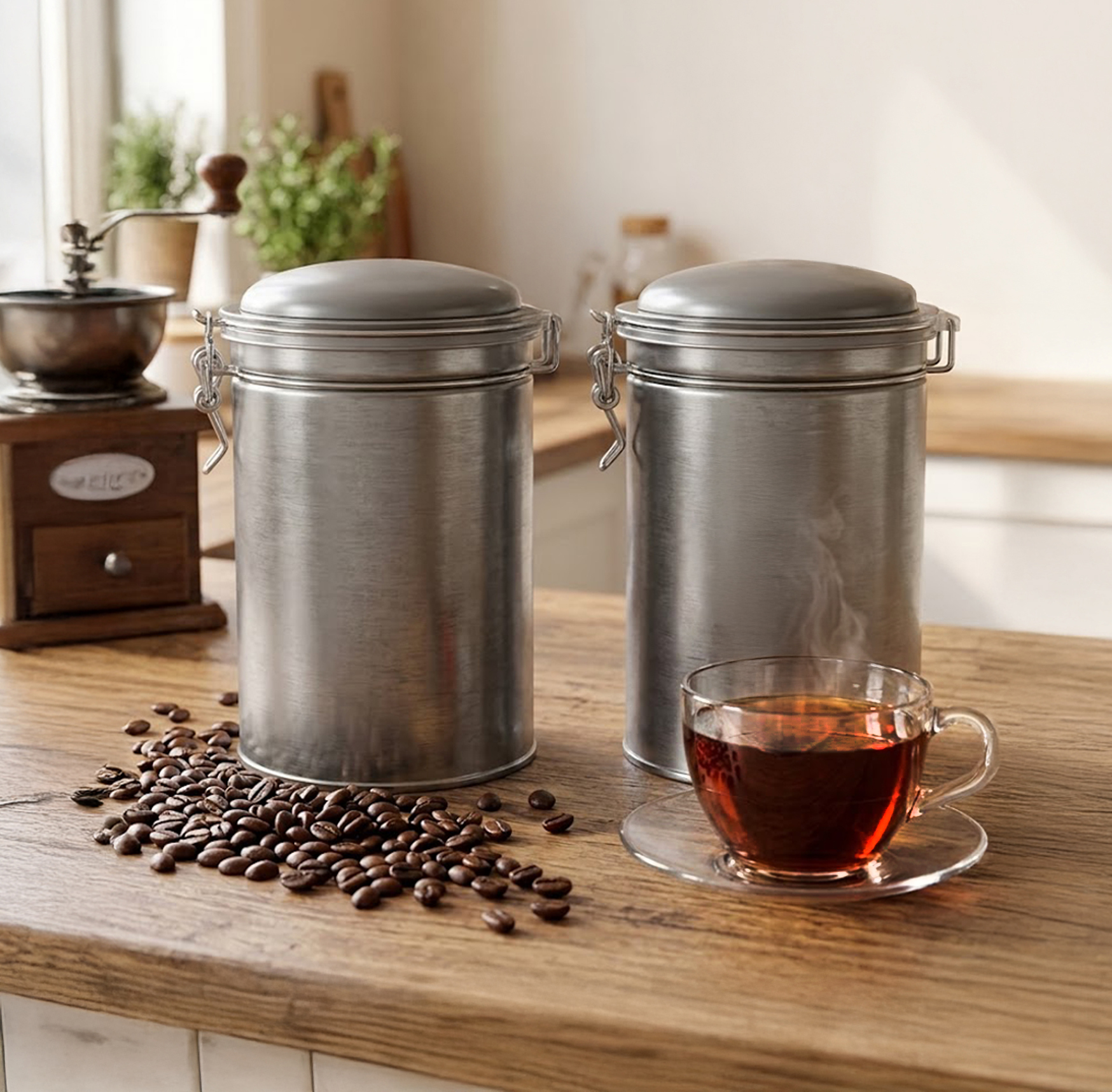 Tea, Coffee, and Hot Flavor Tin Boxes
