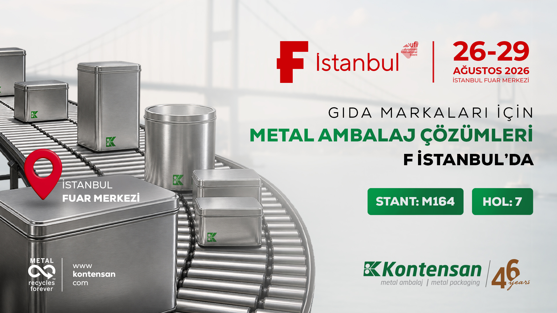 Kontensan to Showcase Its Metal Packaging Solutions for the Food Industry at F Istanbul 2026
