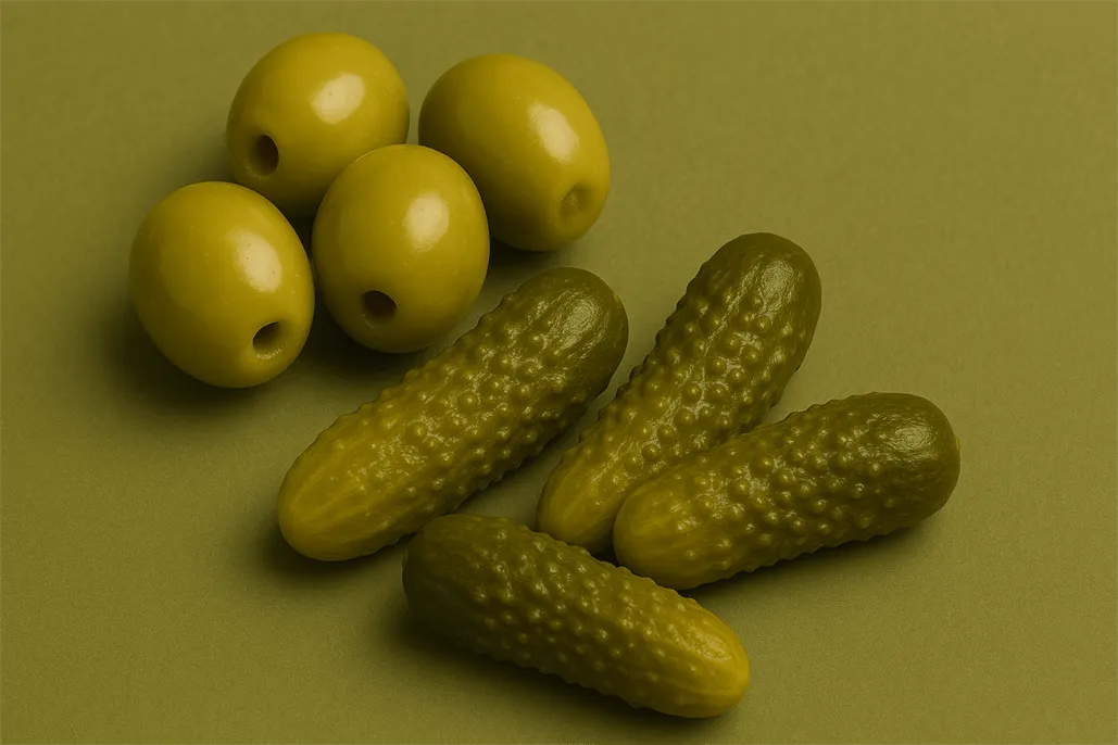 Olives, and Pickles Tin Cans