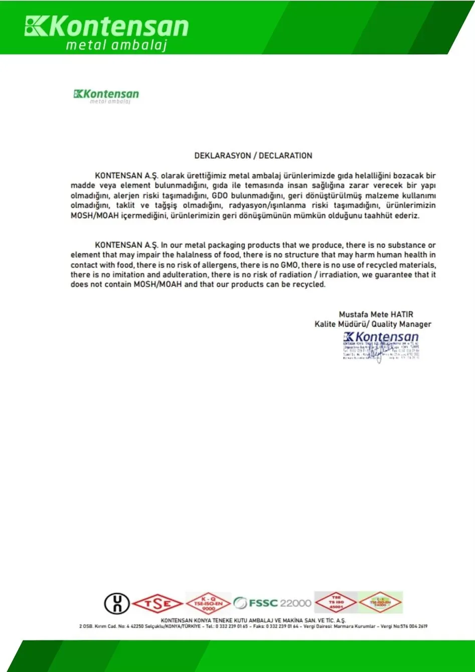 Deklarasyon